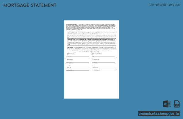 USA Varo Bank Hypothekenabrechnung im Word- und PDF-Format – 3 Beispielvorschau